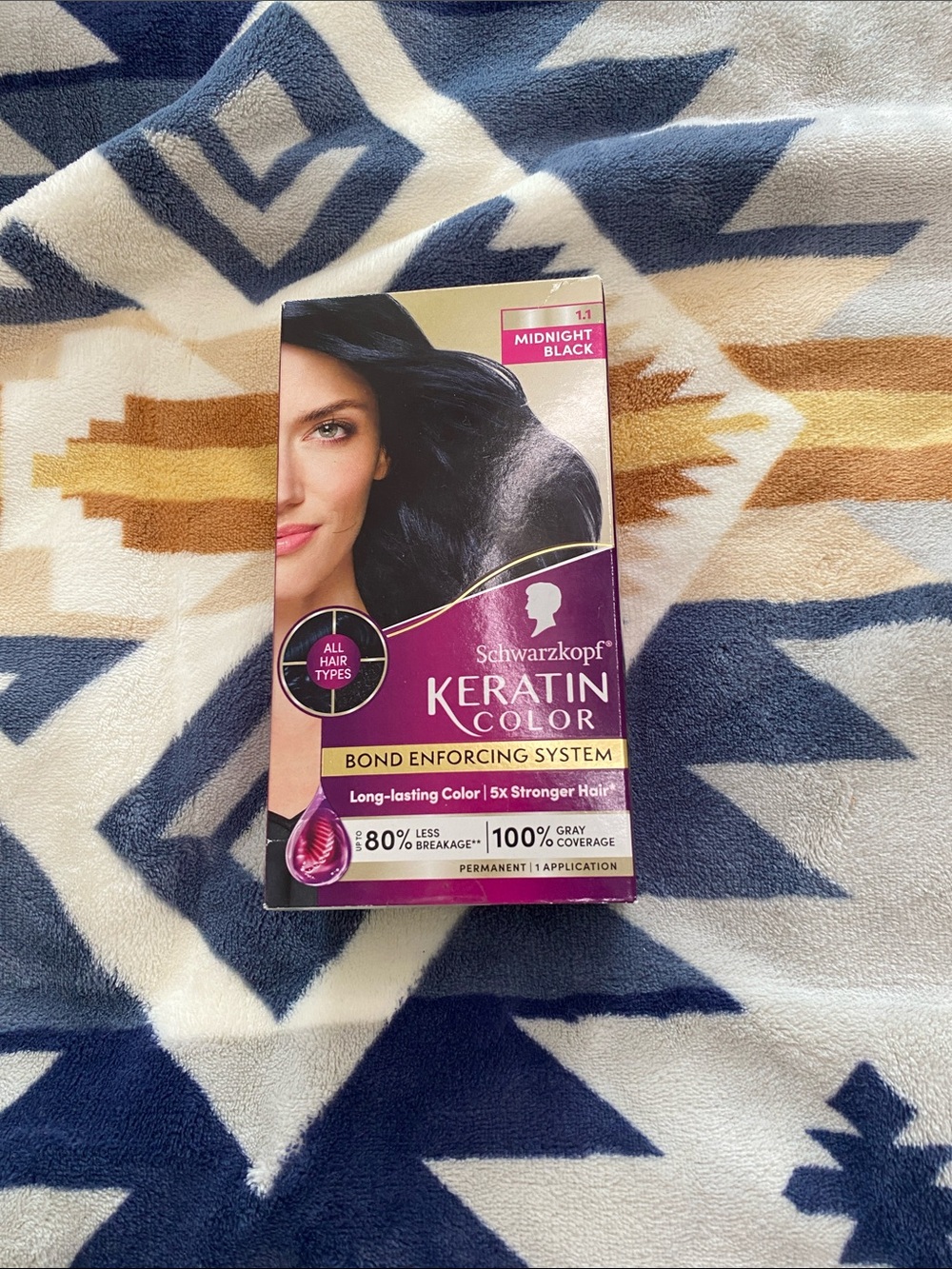 Schwarzkopf Keratin Color Hair Dye — Midnight Black (1.1)